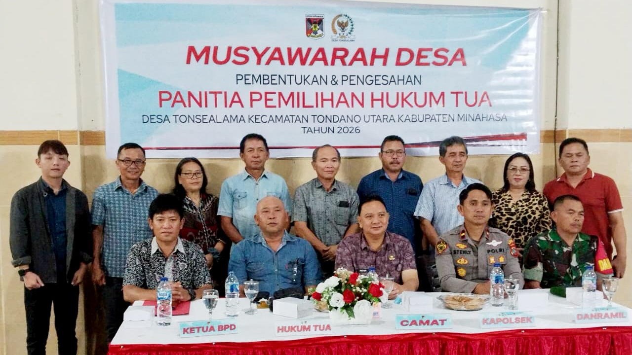 BPD LANTIK PANITIA PEMILIHAN HUKUM TUA DESA TONSEALAMA TAHUN 2026
