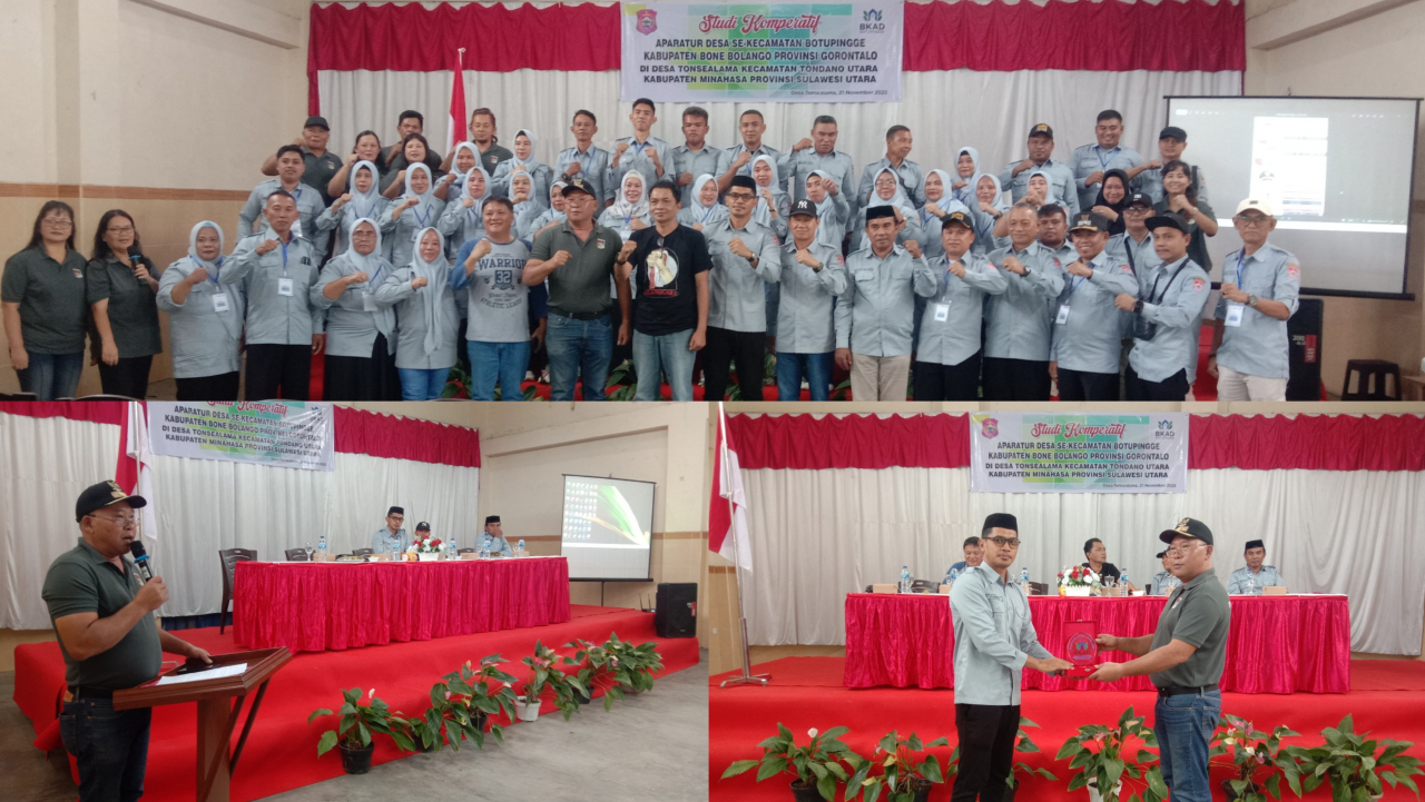 TONSEALAMA TERIMA ROMBONGAN STUDI KOMPARATIF APARATUR DESA SE-KEC.BOTUPINGGE, KAB.BONE BOLANGGO, PROV.GORONTALO