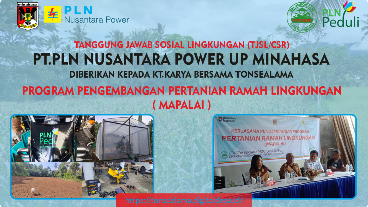 KT.KARYA BERSAMA TONSEALAMA TERIMA DANA TJSL PT.PLN NP UP MINAHASA
