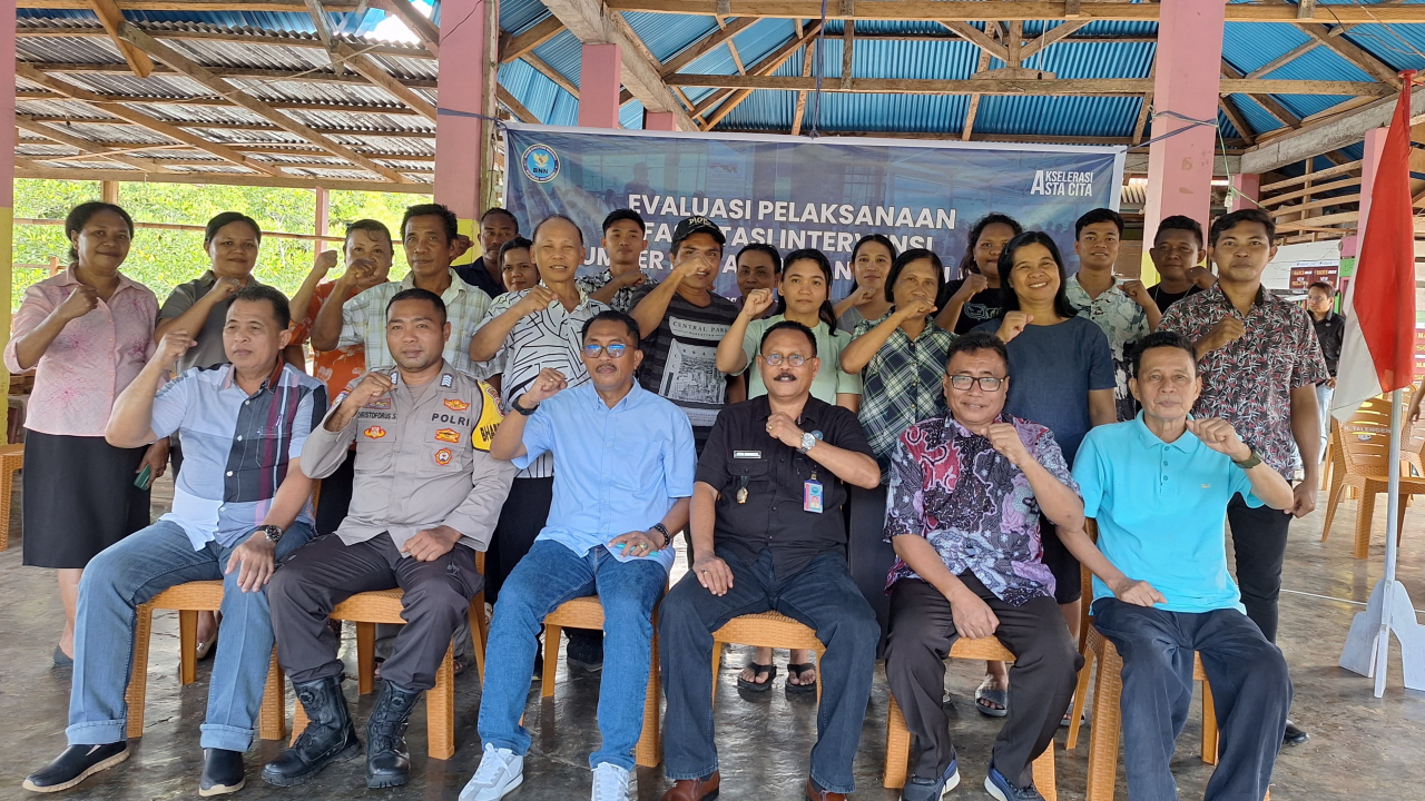 Langkah Menuju Kampung Bersinar 2025 : BNNK Sangihe melaksanakan Evaluasi Pelaksanaan Fasilitasi Intervensi Sumber Daya Pembangunan Desa