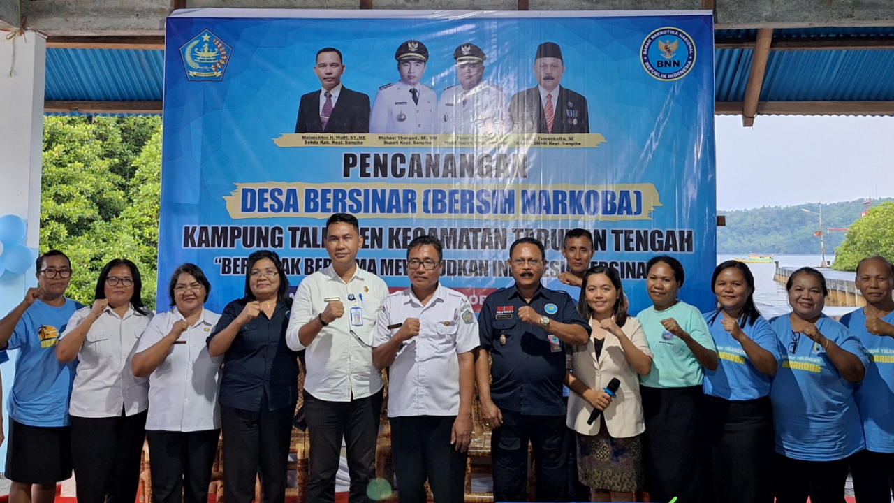 Kampung Talengen Dideklarasikan sebagai Desa Bersinar 2025: Perkuat Barisan Anti Narkoba di Kepulauan Sangihe