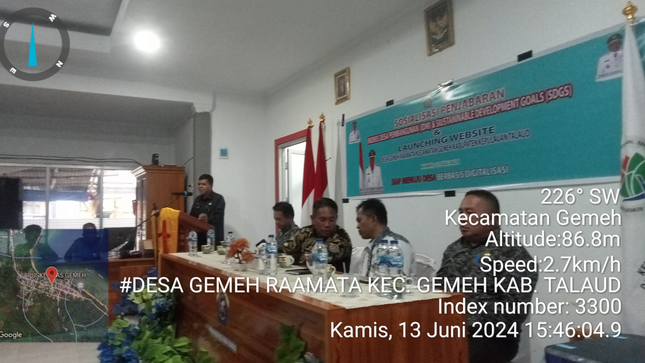 SOSIALISASI PENJABARAN IDM & LUNCHING WEBSITE DESA GEMEH RAAMATA