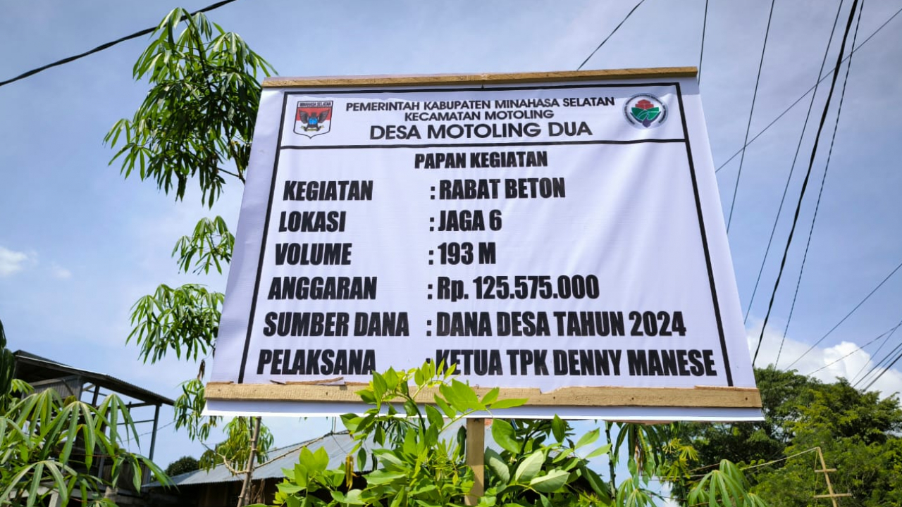 PEMBANGUNAN JALAN RABAT BETON LEWAT DANA DESA TAHUN 2024