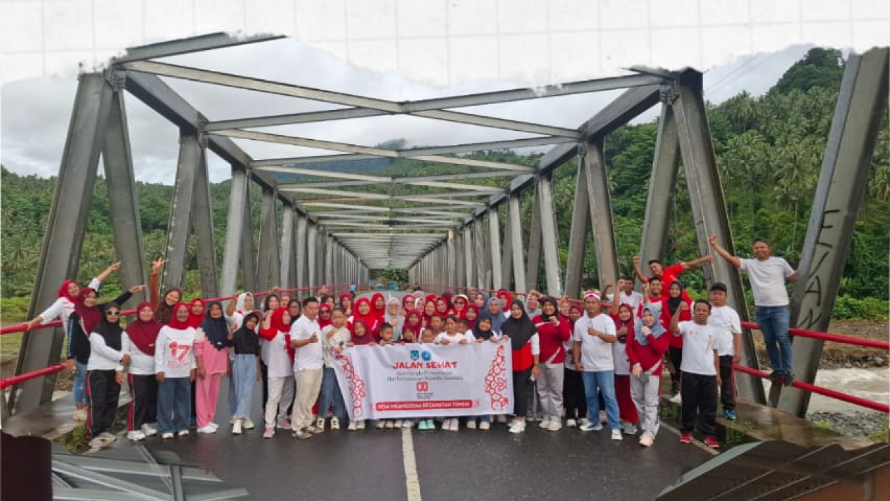 Meriahnya HUT RI ke-80 di Desa Milangodaa: Jalan Sehat dan Senam Bersama