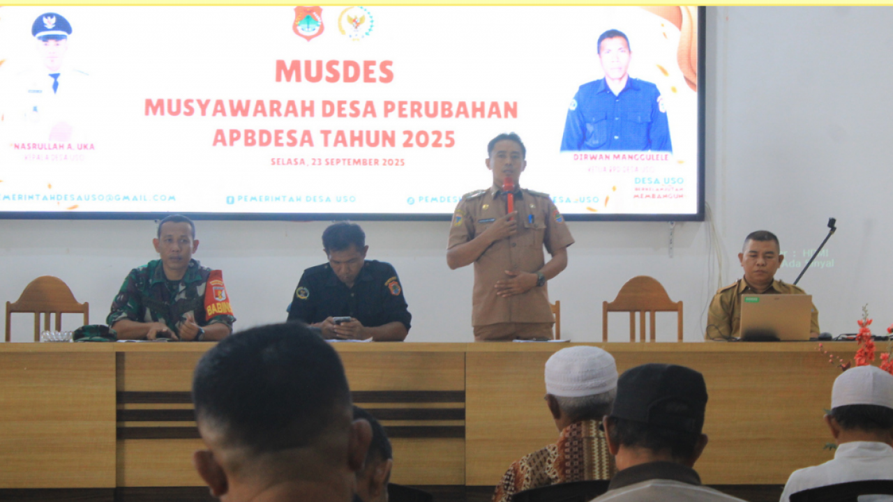 Pemdes dan BPD Uso Laksanakan Musdes Perubahan APBDes