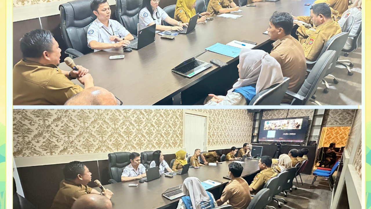 Pemerintah Desa Uso menghadiri rapat Koordinasi Data Kependudukan yang akan di integrasikan dengan Command Center di Diskominfo Kabupaten Banggai