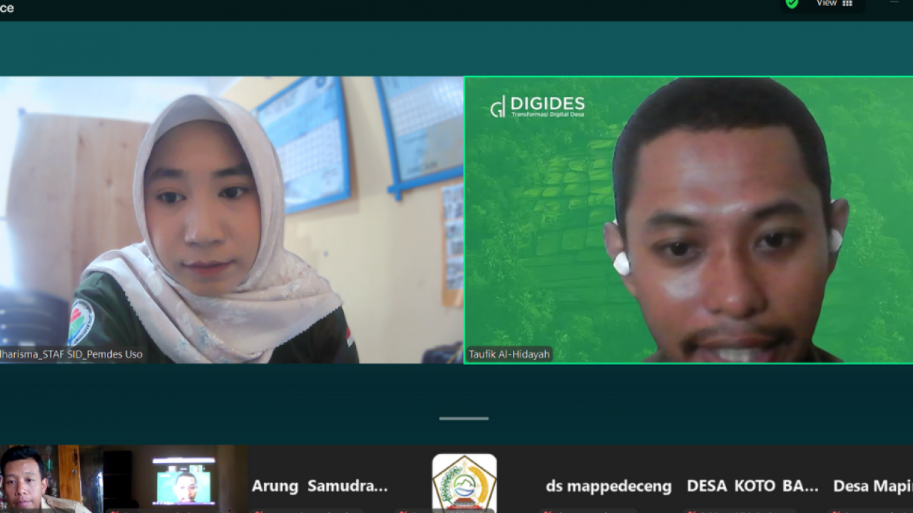 Pemerintah Desa Uso melalui Staf Sistem Informasi Desa, Ridha Risma Yunita mengikuti kegiatan uji coba/demo penggunaan layanan digital desa bersama DIGIDES atau yang dikenal digides.id