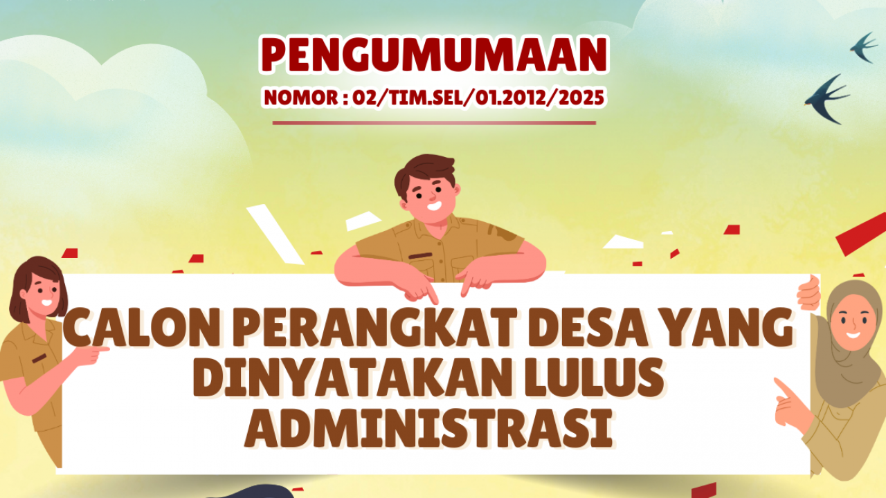 Penjaringan dan penyaringan Perangkat Desa untuk Kepala Dusun 1 dan Kepala Dusun 3.