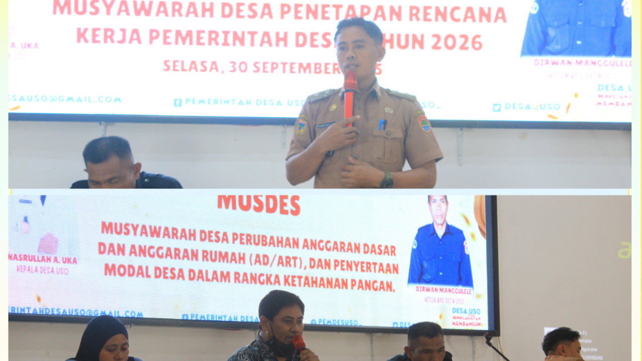 Musyawarah Desa Uso Tetapkan RKPDes 2026 dan Perkuat Ketahanan Pangan