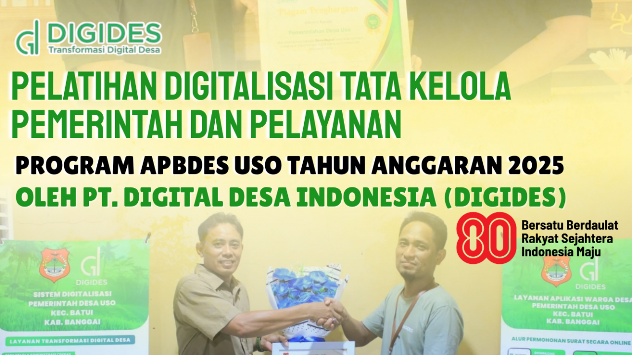 Pelatihan Layanan Digital Desa, Kerja sama PT. Digital Desa Indonesia dan Pemerintah Desa Uso