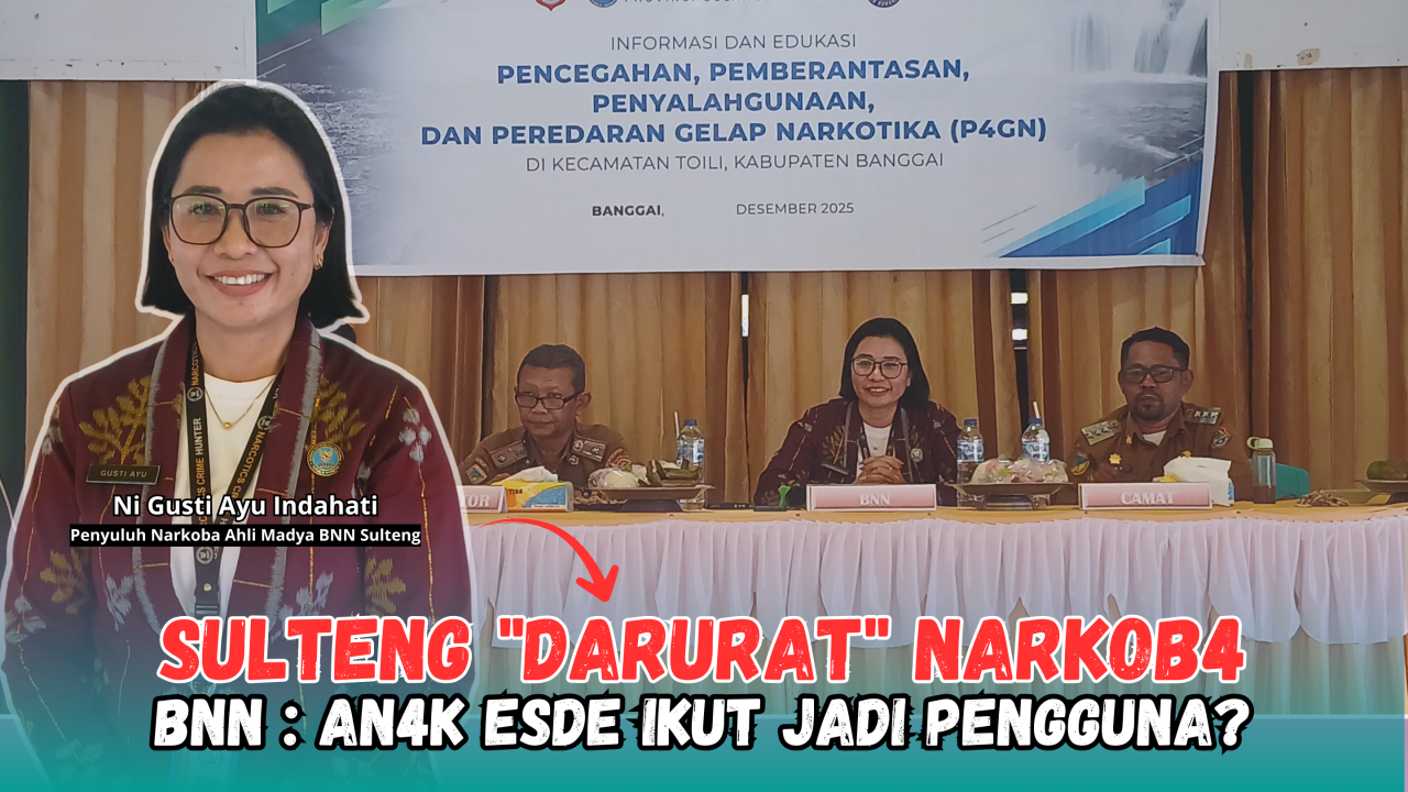 Sulteng Darurat Narkotika, BNN Ungkap Anak SD Ikut Jadi Pengguna