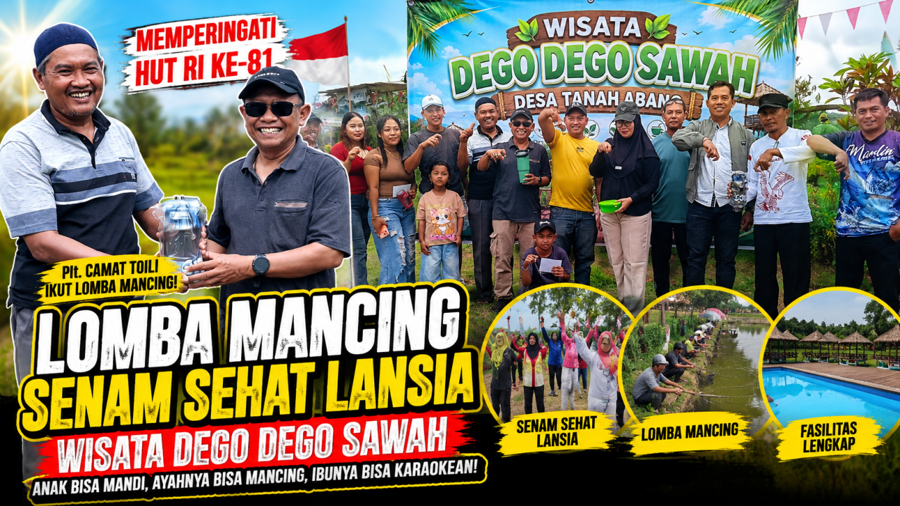 Lomba Mancing Dego-Dego Sawah Jadi Ruang Rekreasi Keluarga di Akhir Pekan