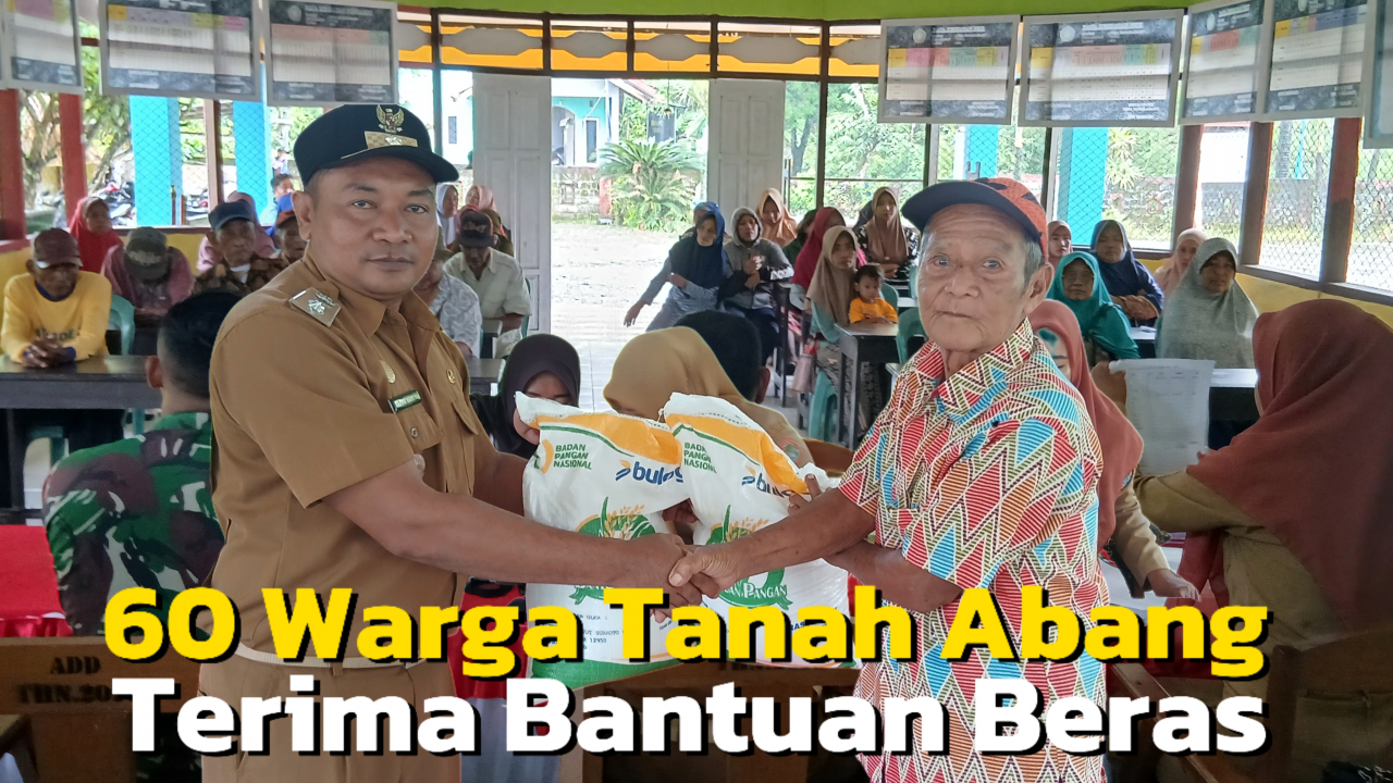 60 Warga Tanah Abang Terima Bantuan Beras, Pemdes Libatkan Dinsos dan BPS