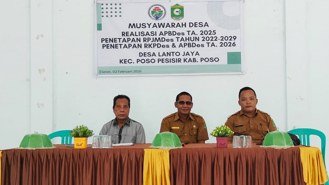 Musdes Lanto Jaya: Bahas APBDes 2026,RPJMDes & RKPDes