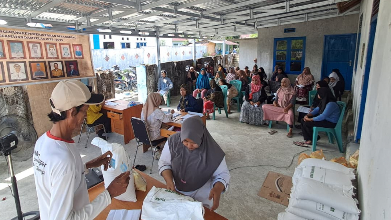 Pemerintah Desa Sabang Fasilitasi Penyaluran Bantuan Pangan Alokasi Februari–Maret 2026
