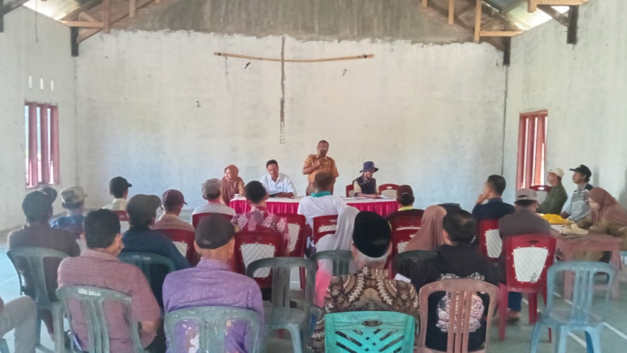 Rapat Penetapan Jadwal Tanam Padi Sawah Musim Kedua 2024 di Desa Pani'i
