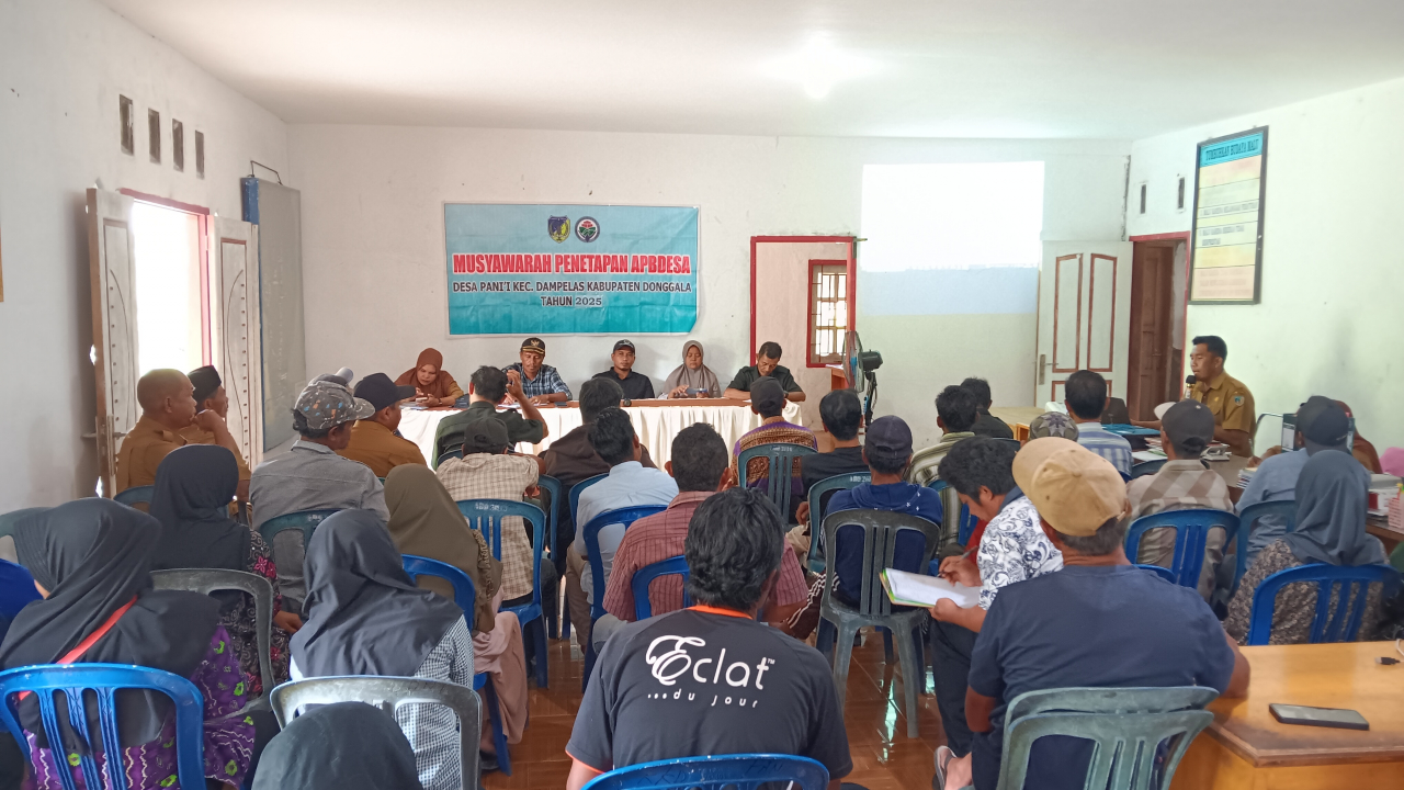 Musyawarah Penetapan APBDes Desa Pani'i Tahun Anggaran 2025