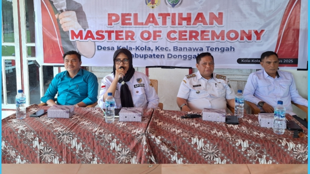 PELATIHAN MASTER OF CEREMONY, PEMDES KOLA-KOLA DORONG GENERASI MUDA LEBIH PERCAYA DIRI
