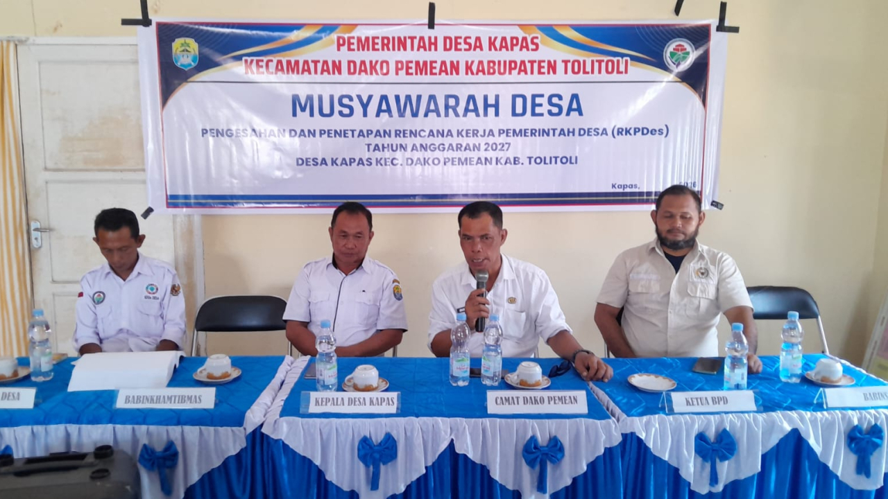 Musyawarah Pengesahan RKP Desa 2027 Digelar, Desa Kapas Prioritaskan Pemberdayaan Masyarakat
