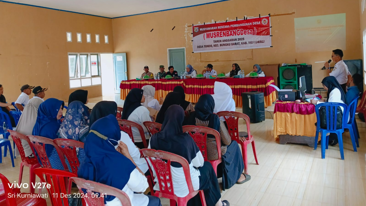 Musyawarah Perencanaan Pembangunan Desa Tondo Tahun Anggaran 2025