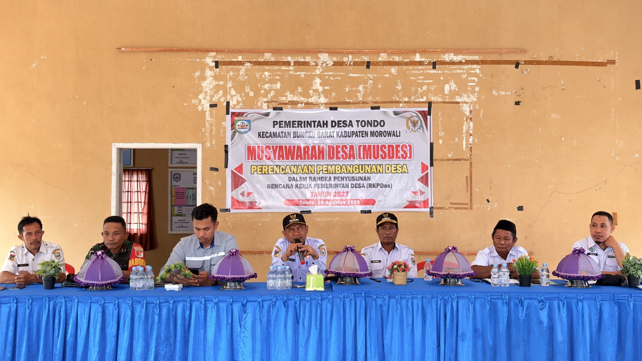 Pemerintah Desa Tondo Gelar Musdes Perencanaan Pembangunan untuk RKPDes 2027