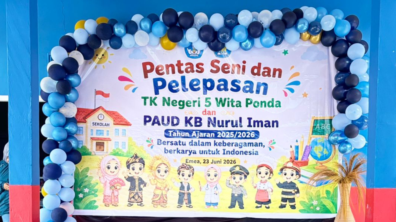 Semarak Pentas Seni dan Pelepasan PAUD KB Nurul Iman dan TK Negeri 5 Wita Ponda, Dirangkaikan dengan Peringatan HARDIKNAS