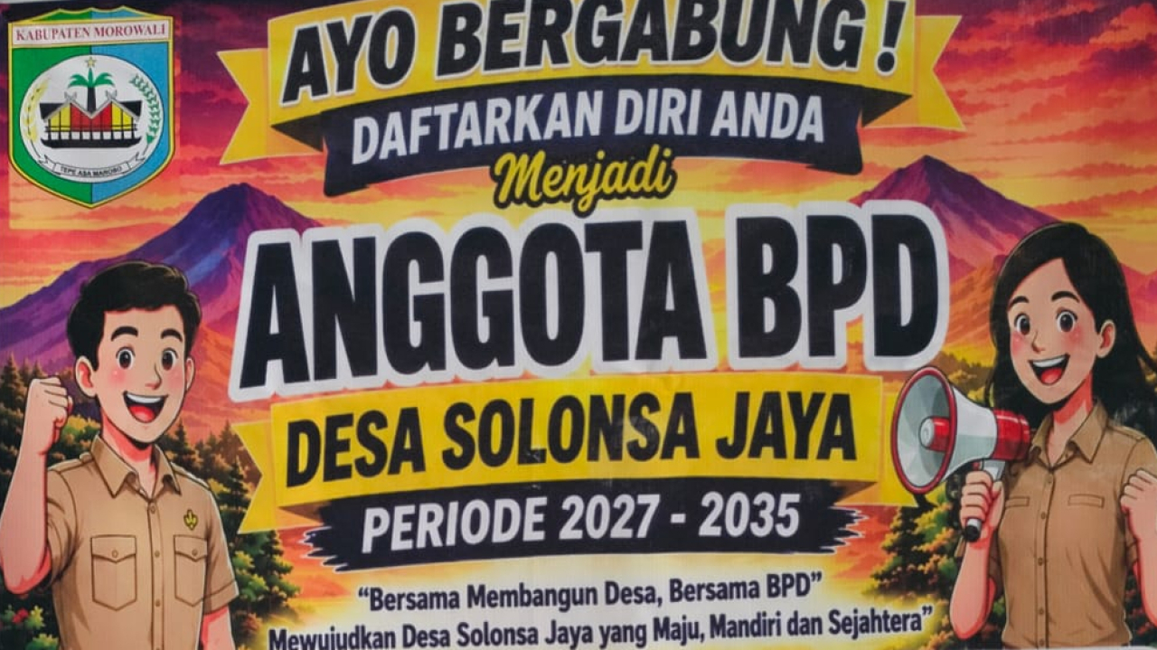 pengumuman calon pendafaran calon pengisian BPD Desa solonsa jaya