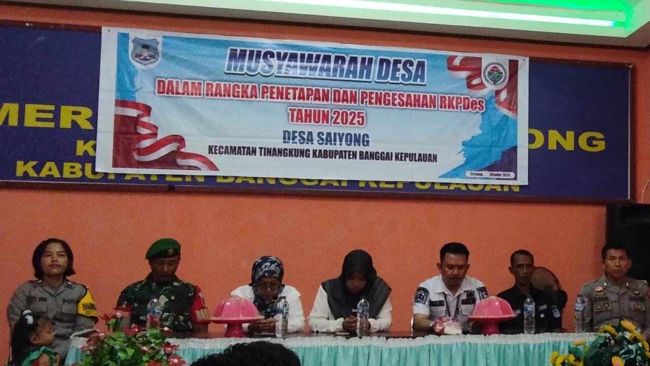 **Musyawarah Desa Penetapan & Pengesahan RKPDesa Tahun Anggaran 2025 di Desa Saiyong**
