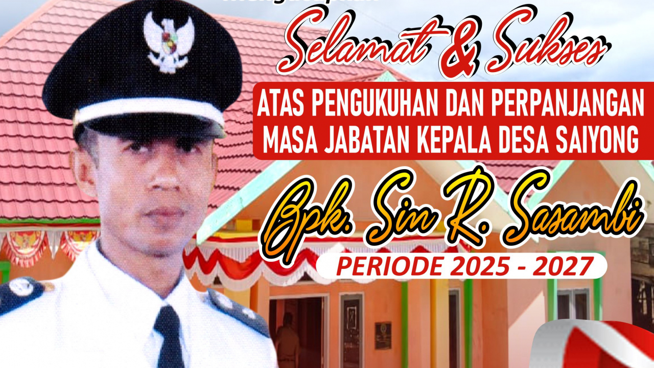 Ucapan Selamat Perpanjangan Masa Jabatan Kepala Desa Saiyong di Laboratorium BAPEDA