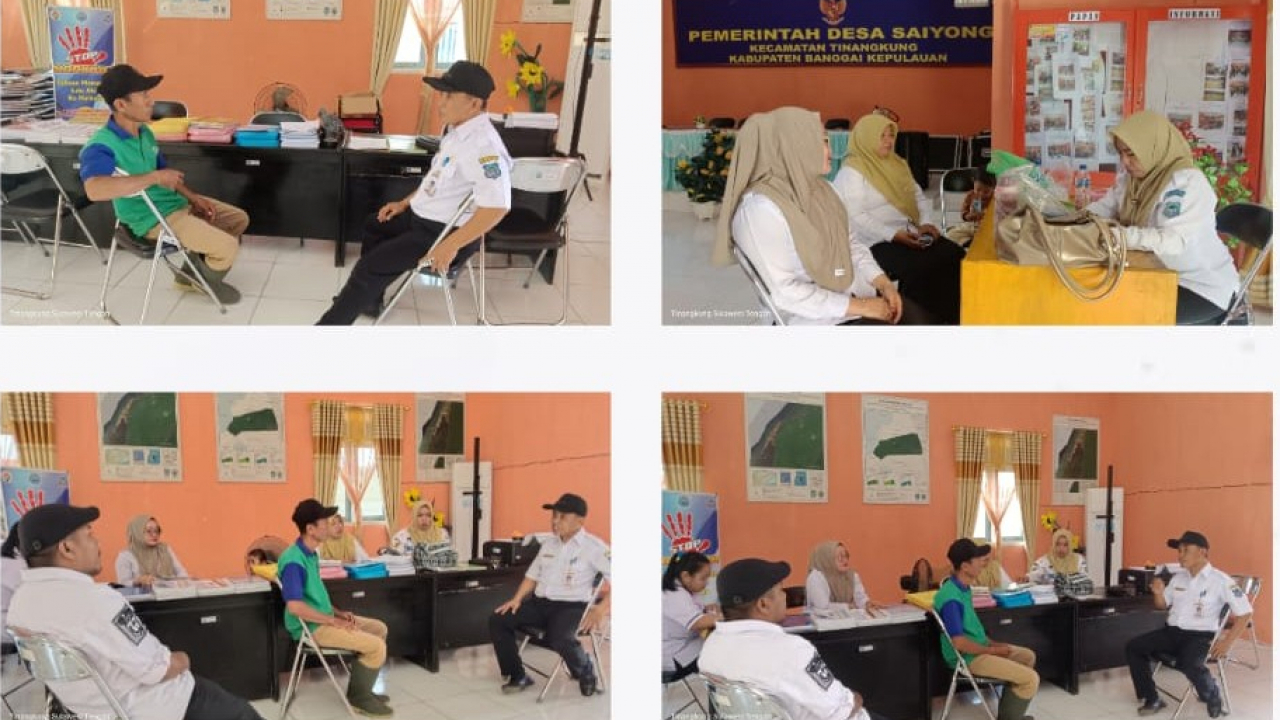 KUNJUNGAN CAMAT TINANGKUNG "PASTIKAN PERSIAPAN LOMBA DESA " Tingkat Kabupaten Banggai Kepulauan Tahun 2026
