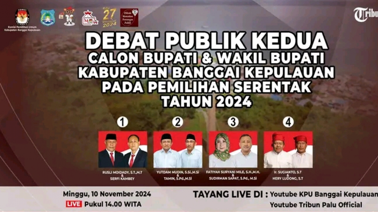 Debat Publik Ke-Dua Calon Bupati dan Wakil Bupati di Gedung KNPI