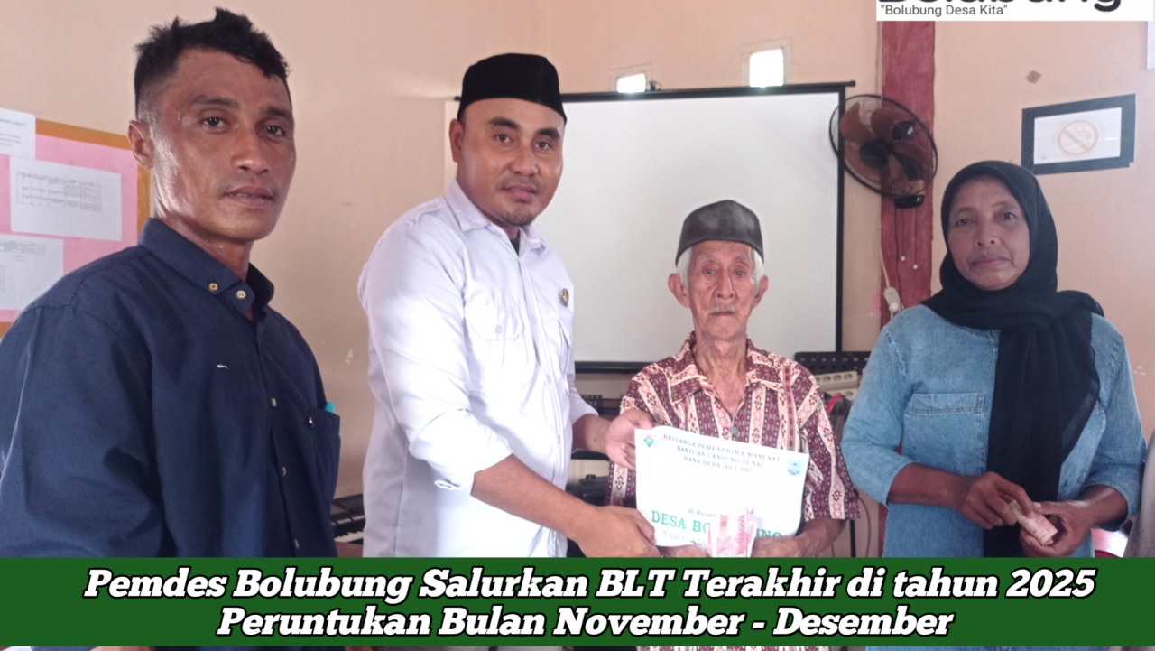 Pemdes Bolubung Salurkan BLT Terakhir di tahun 2025