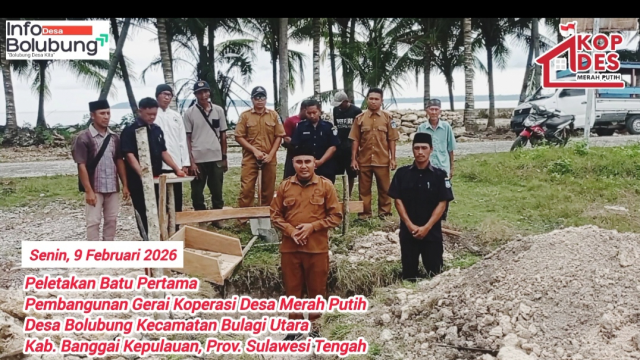 Peletakan Batu Pertama KopDes Merah Putih Bolubung