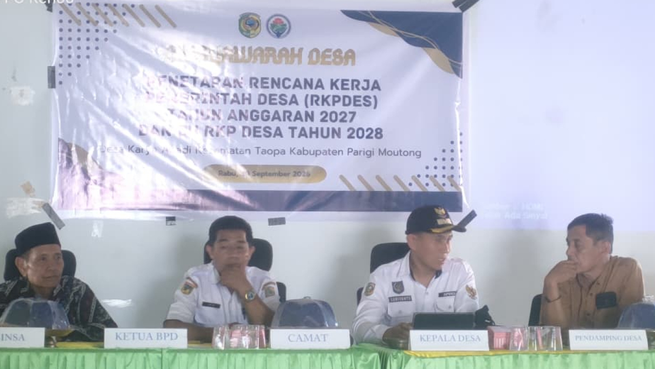 Penetapan Rencana Kerja Pemerintah Desa(RKPDES) Dan DU RKP Desa Tahun 2028