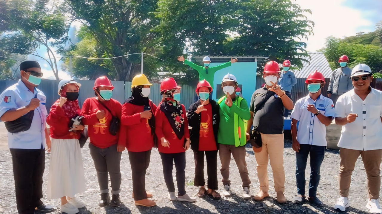 Kunjungan DLH Kabupaten Sigi, DLH Sulteng dan Direktorat Jenderal Pengendalian Perubahan Iklim di Pengelolaan Sampah Bumdes Kalukubula Kolaborasi BS45