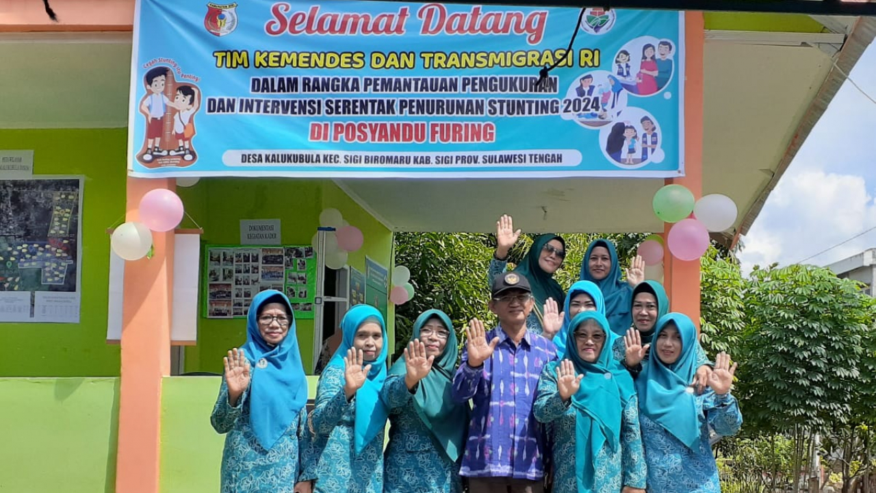 Kunjungan TIM KEMENDES dan TRANSMIGRASI RI Ke POSYANDU PURING DUSUN 7 DESA KALUKUBULA