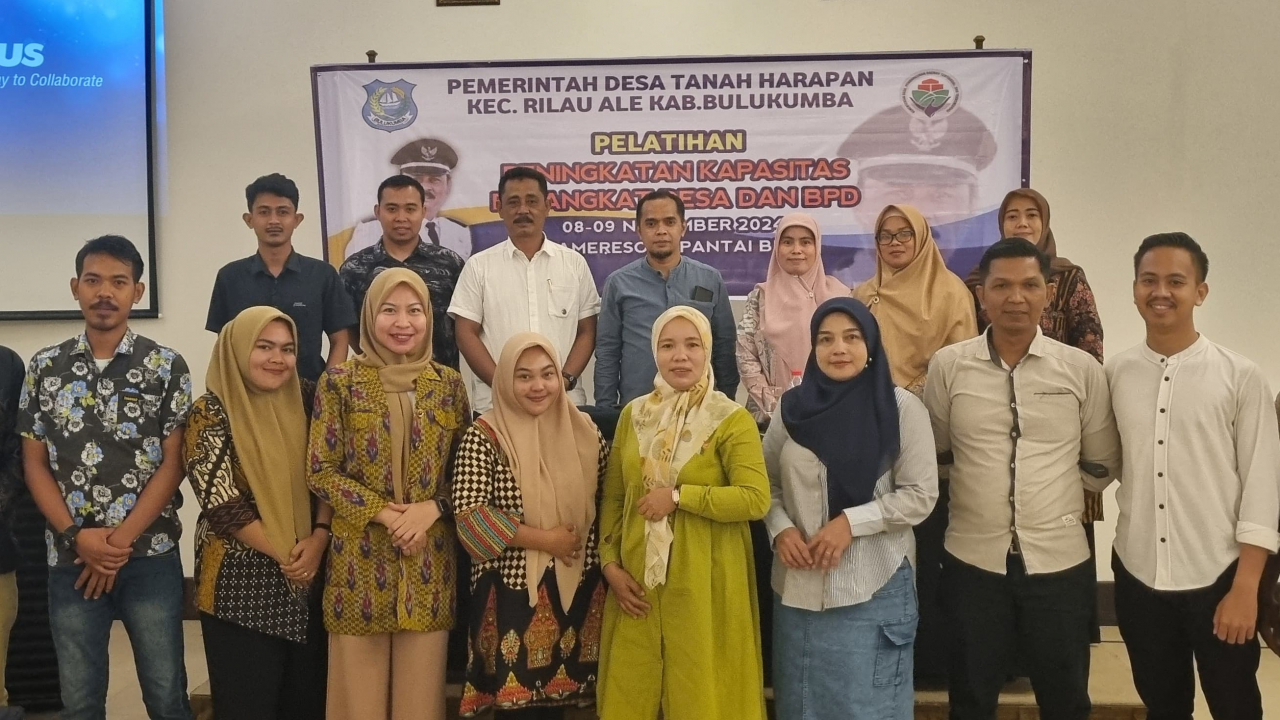 Peningkatan Kapasitas Perangkat Desa dan BPD Tanah Harapan di Sameresort Bira Beach