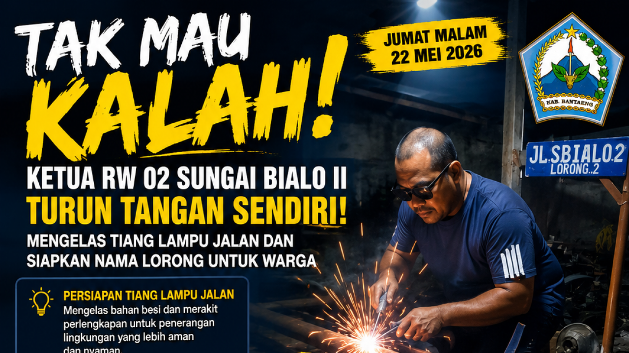 Bikin Kagum! Ketua RW 02 Tak Tunggu Bantuan, Bergerak Sendiri Siapkan Lampu Jalan dan Nama Lorong