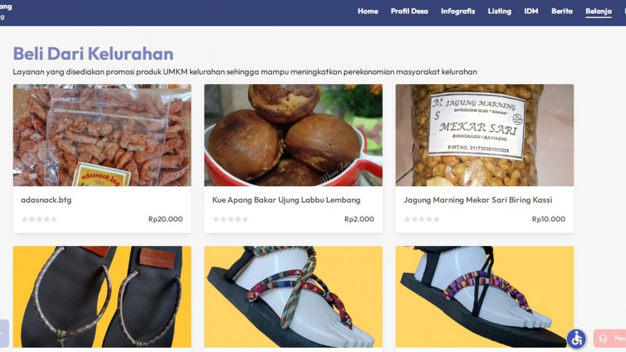 Website Resmi Kelurahan Lembang Hadirkan Fitur Jual Beli UMKM, Dorong Ekonomi Digital Masyarakat Lokal