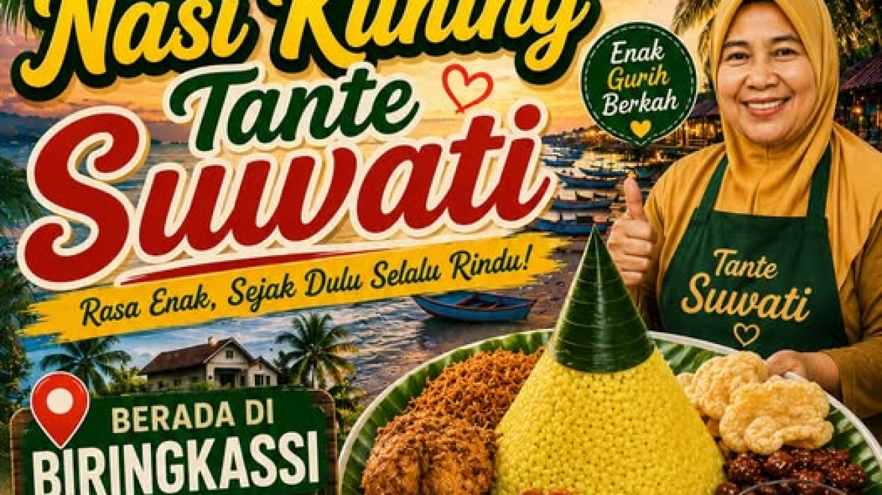 Bikin Ketagihan! Nasi Kuning Tante Suwati di RW 05 Biring Kassi Jadi Buruan Warga, Lengkap dengan Aneka Kue Tradisional