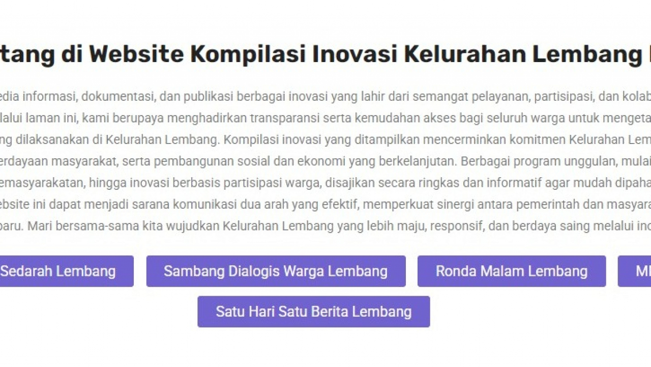 Kembali Lagi dan Lagi, Lurah Lembang Dedy Anshari Tambah Poin Kompilasi Inovasi “Satu Hari Satu Berita Lembang”