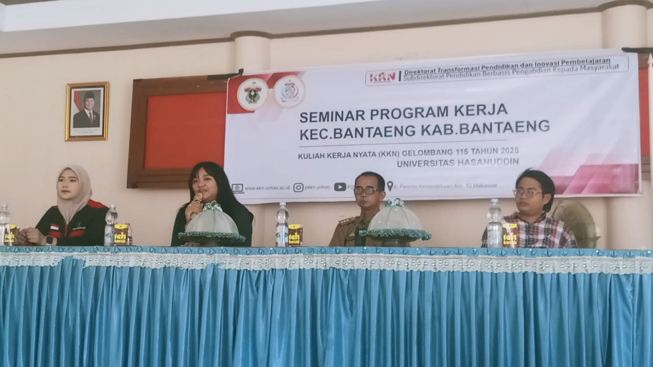 Seminar Program Kerja KKN Gelombang 115 Universitas Hasanuddin di Kecamatan Bantaeng, Sinergi Akademisi dan Pemerintah Daerah