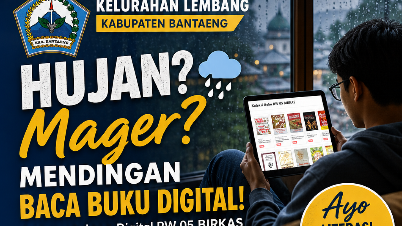 Hujan di Bantaeng, Mager yang Berfaedah: Menjelajah Dunia Lewat Perpustakaan Digital RW 05 Biring Kassi Kelurahan Lembang