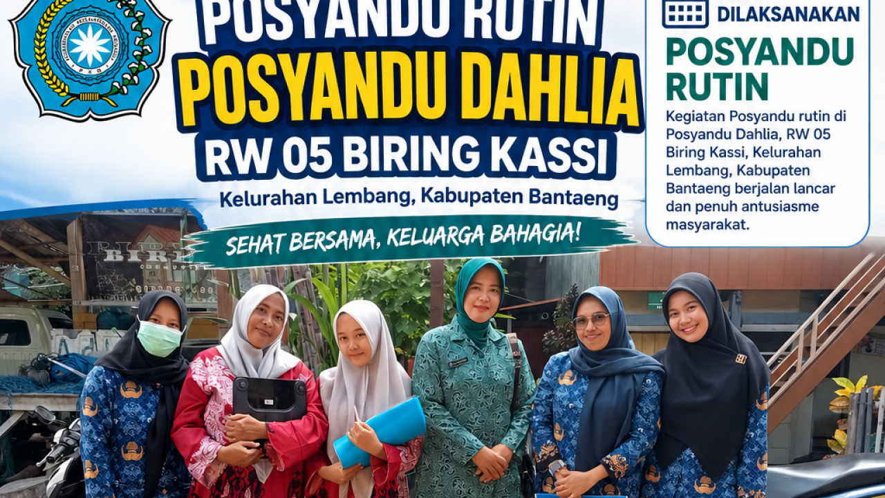 Posyandu Dahlia RW 05 Biring Kassi Diserbu Warga! Ibu Lurah, TP PKK, dan Kepala Puskesmas Turun Langsung Pantau Kesehatan Balita dan Lansia