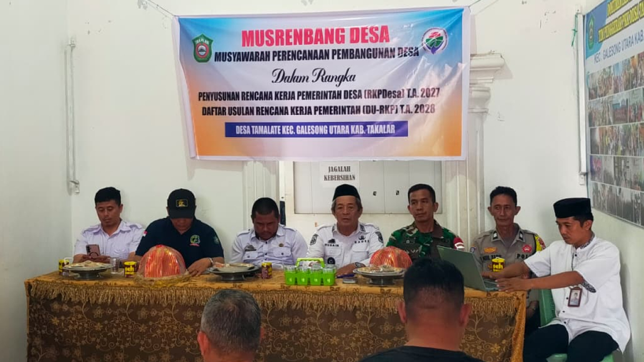 Pemerintah Desa Tamalate laksanakan Musrenbang Desa Dalam Rangka Penyusunan (RKPDesa) T.A 2027 dan (DU-RKP) T.A 2028