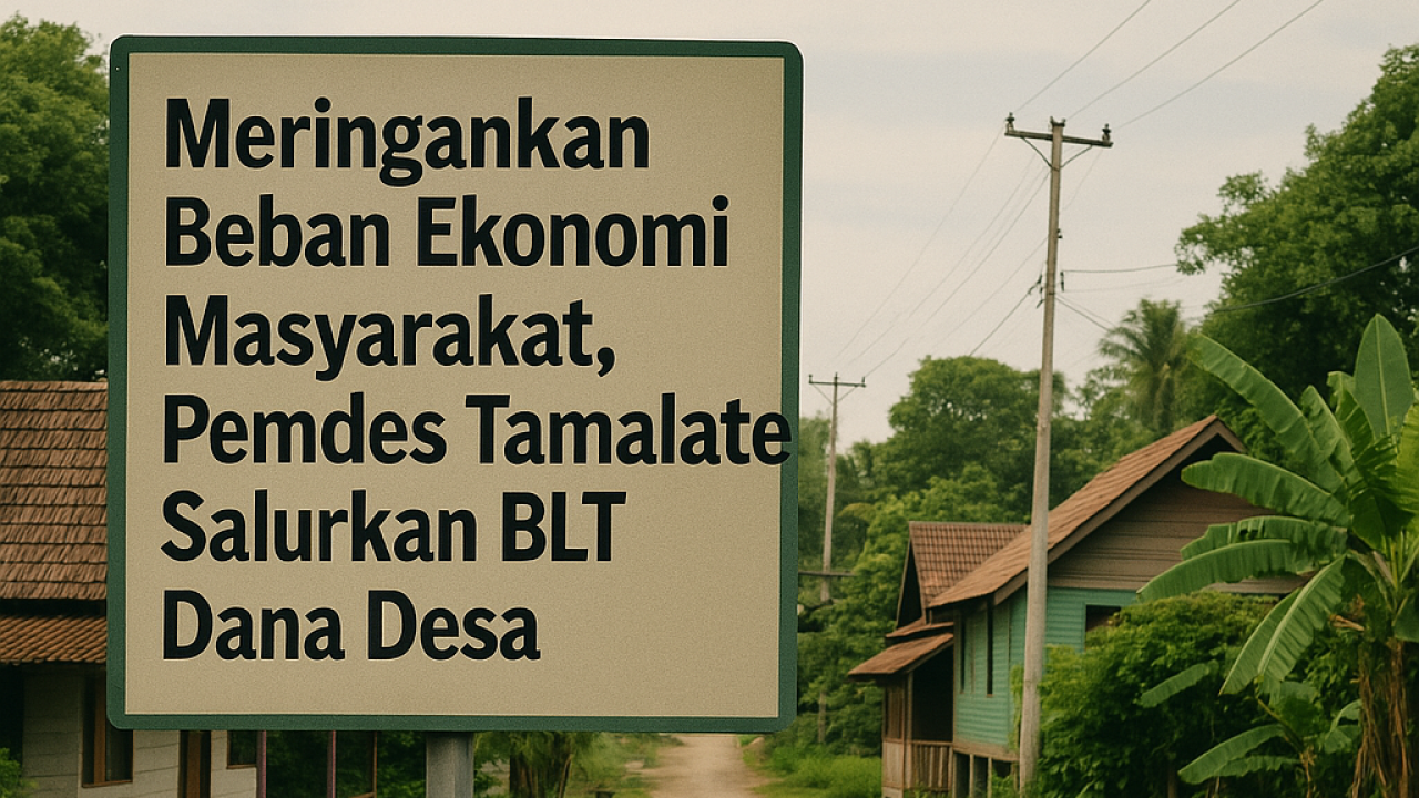 Meringankan Beban Ekonomi Masyarakat, Pemdes Tamalate Salurkan BLT Dana Desa