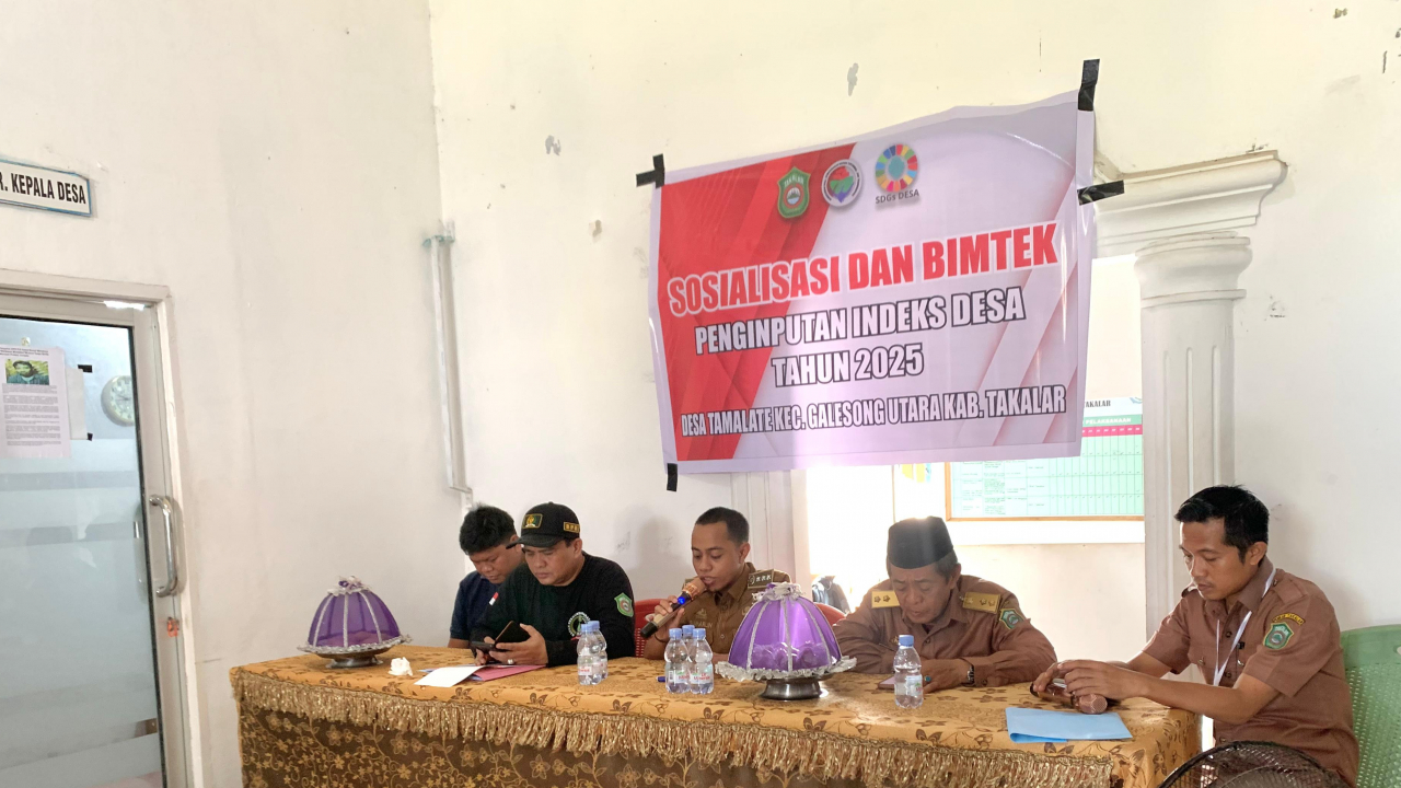 Peningkatan Kapasitas Aparatur Desa Tamalate melalui Sosialisasi dan BIMTEK Penginputan Indeks Desa Membangun