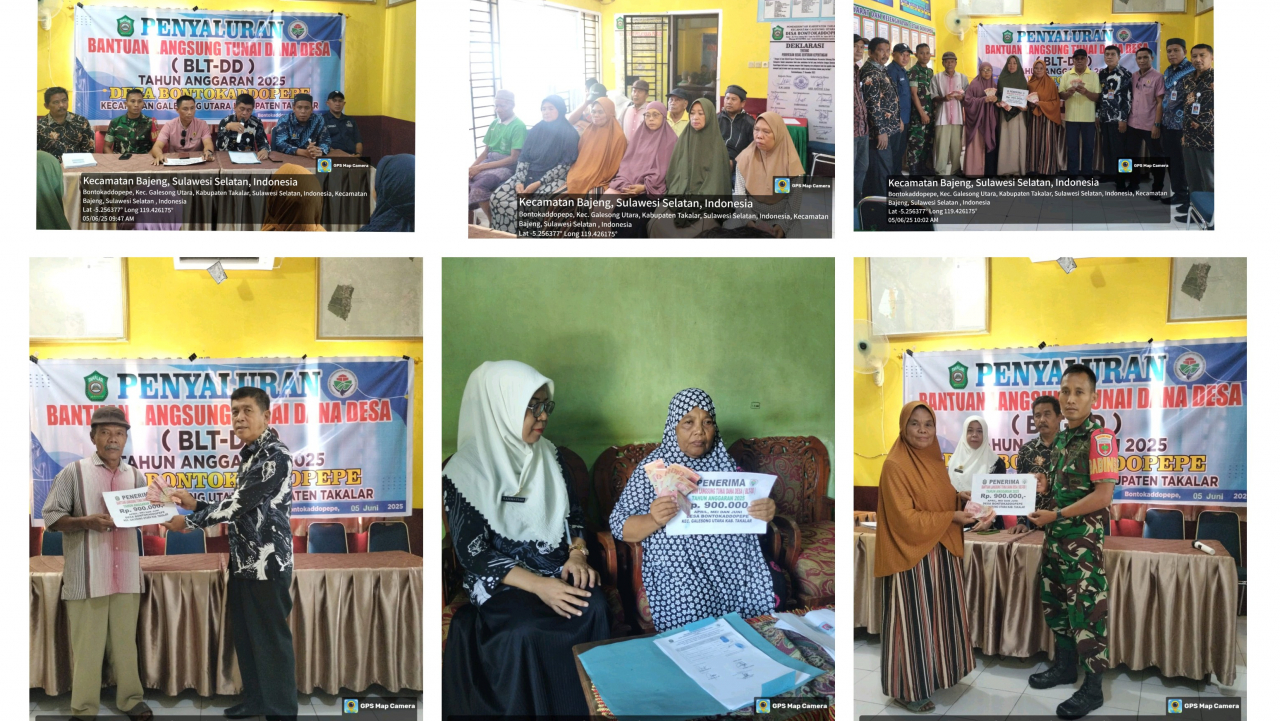 Penyaluran BLT-DD Triwulan II Tahun 2025 di Desa Bontokaddopepe