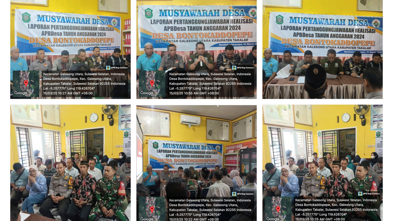 Musyawarah Desa Bontokaddopepe: Pertanggungjawaban APBDes 2024 dan Sinoman Periode 2022-2024