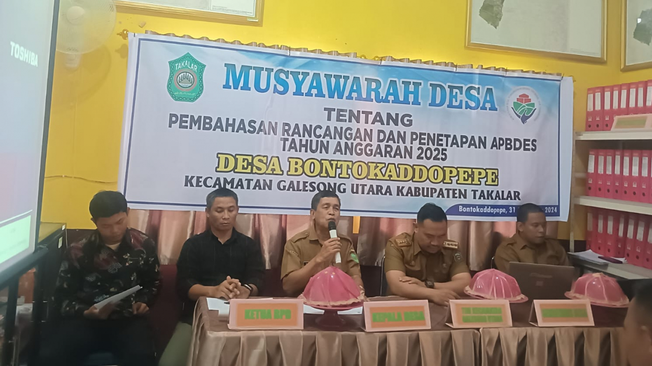 Musyawarah Desa Bontokaddopepe: Penetapan APBDes Tahun Anggaran 2025
